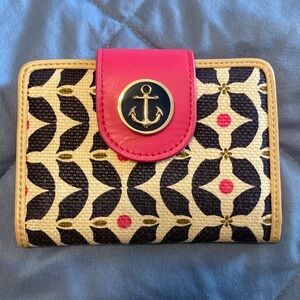 Pink and navy Spartina wallet